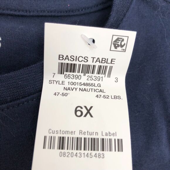 Epic Threads‎ Kids Shirt 6X Blue Stretch Long Sleeve Crew Neck NWT - Picture 4 of 5